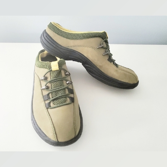 Rockport Green 2 Tone Shoes Mules - Picture 1 of 4